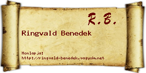 Ringvald Benedek névjegykártya